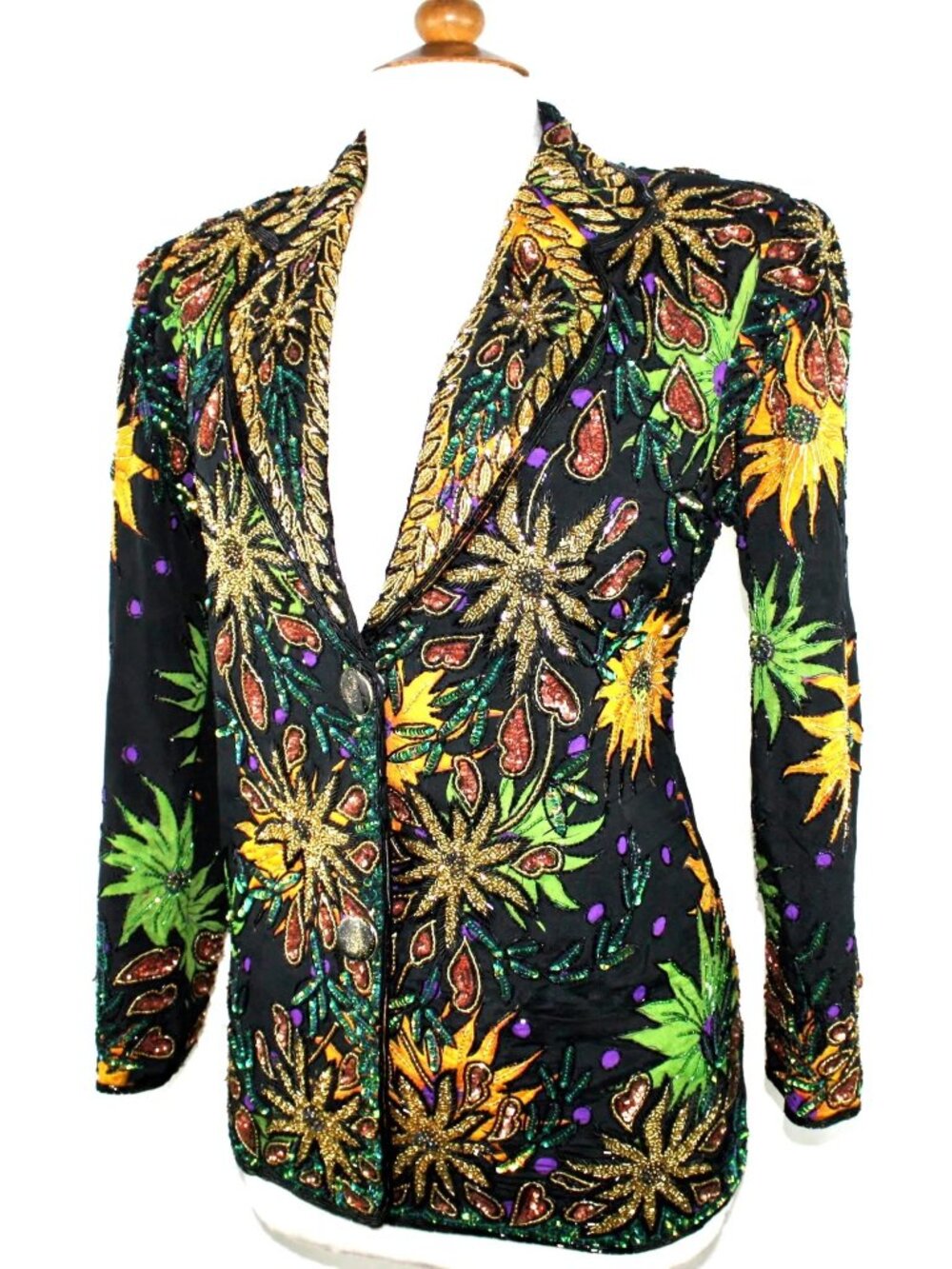 JASDEE Vintage Blazer Jacket Hand Work Beads & Sequins Style 5009